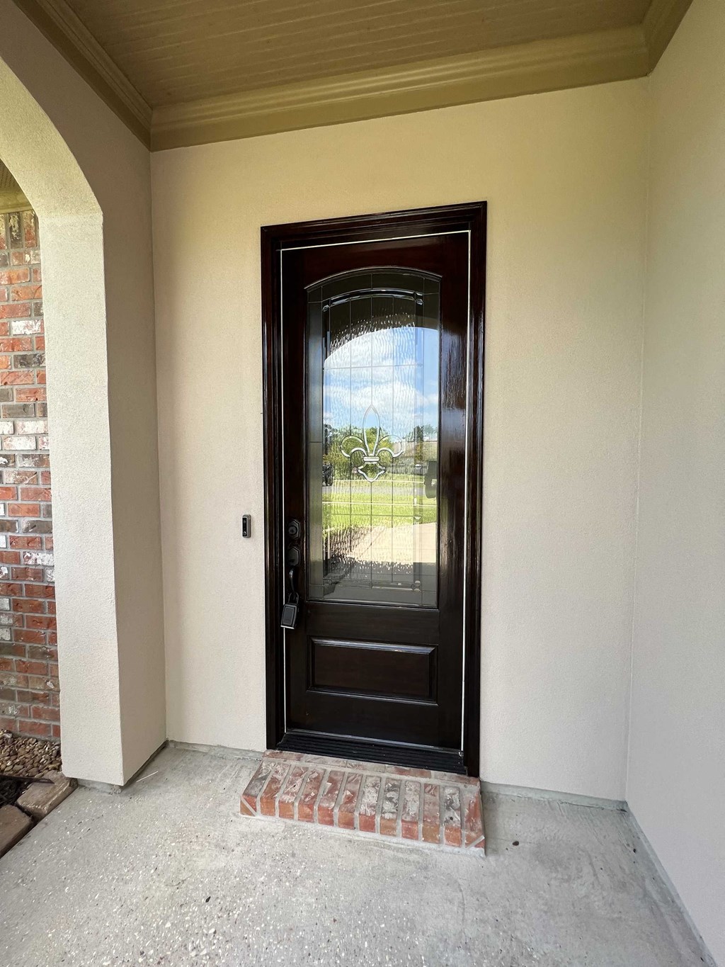 the front door of our new house is open