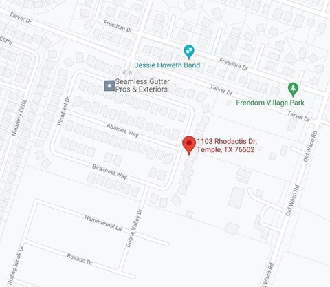 a map showing the location of freedom village park