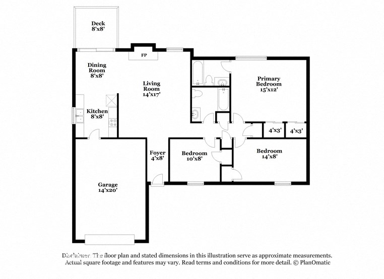 this is the floor plan of the house with bedrooms and baths