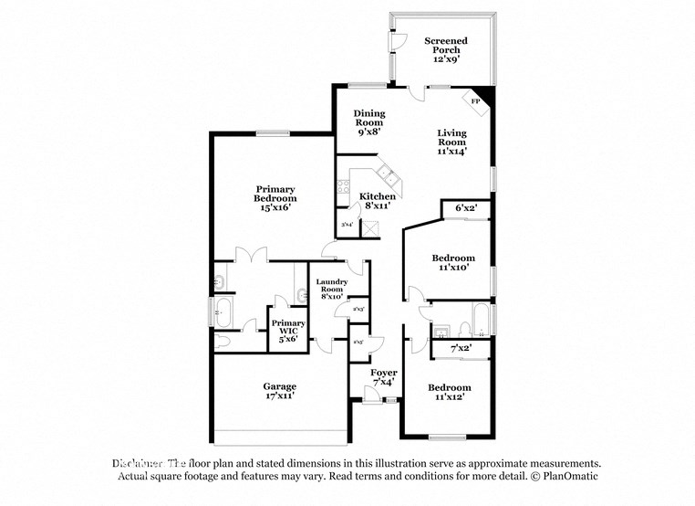 this floor plan is an approximation of our floor plan and may not include all measurements