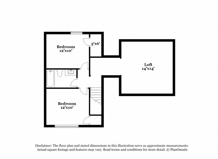 the floor plan shows the floor plans for two bedrooms and a bathroom