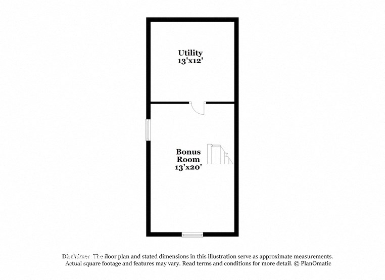 a floor plan of a room with a door