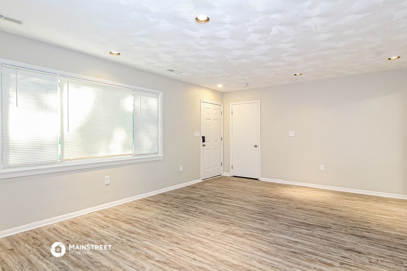 the living room is clean and ready for the family to use