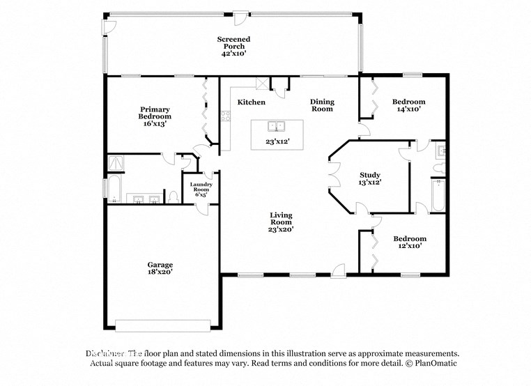 the schematic floor plan of the residence