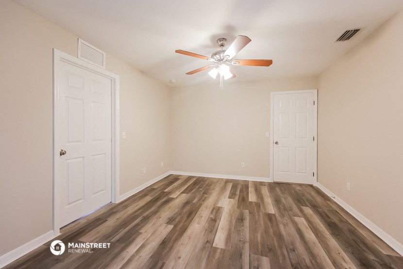 the living room of our two bedroom apartment atrium at our community center