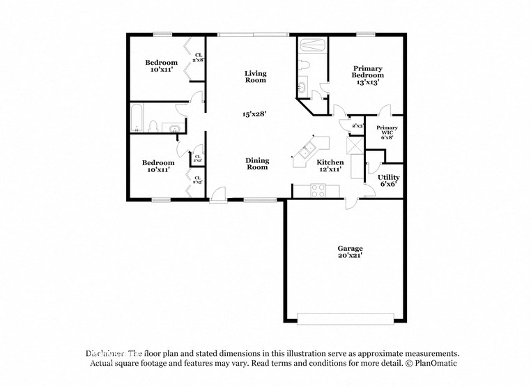 the schematic floor plan of the residence