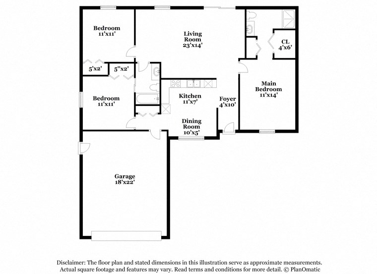 this is a diagram of the floor plan for a bedroom apartment