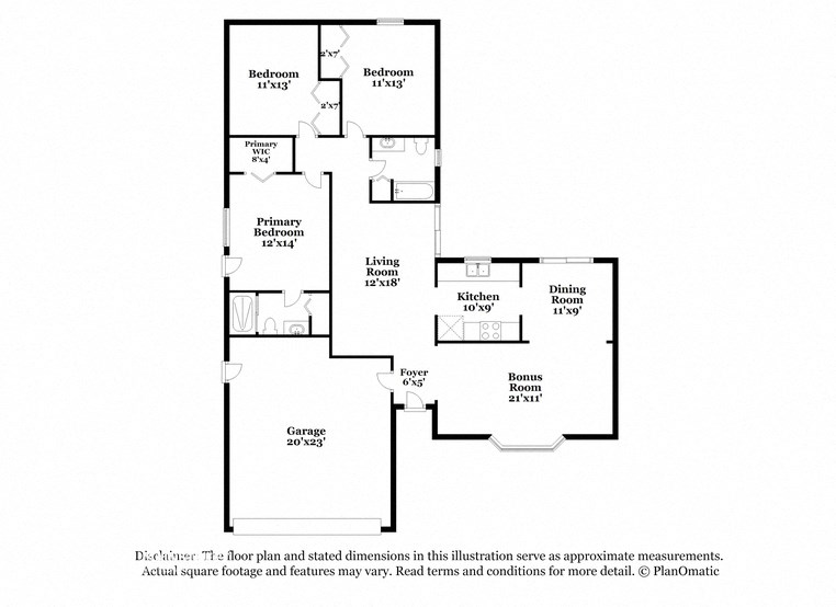 the schematic diagram of the floor plan of the residence