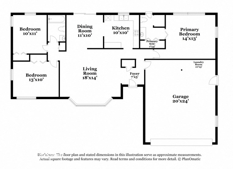 a floor plan of a house with bedrooms and a living room