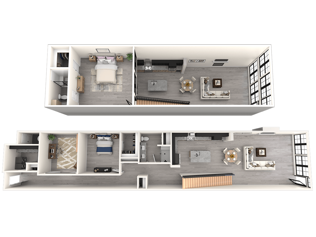 Portola at SouthGlenn Two Bedroom Loft with Den Townhome