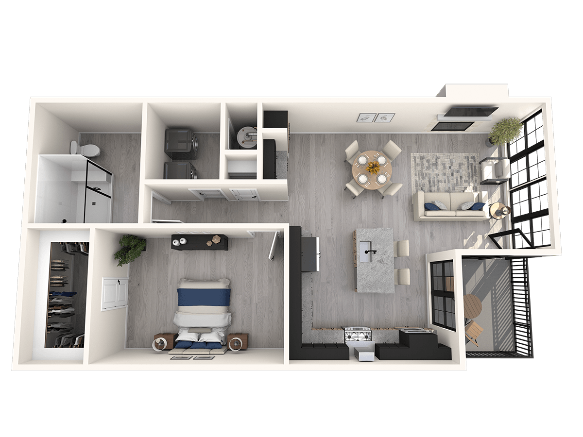 Portola at SouthGlenn One Bedroom Townhome