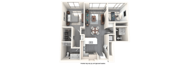 Vive Luxe Apartments B2 Floor Plan