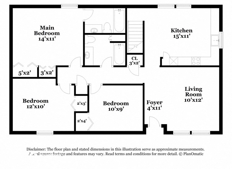 a floor plan of a house with a bedroom and a living room