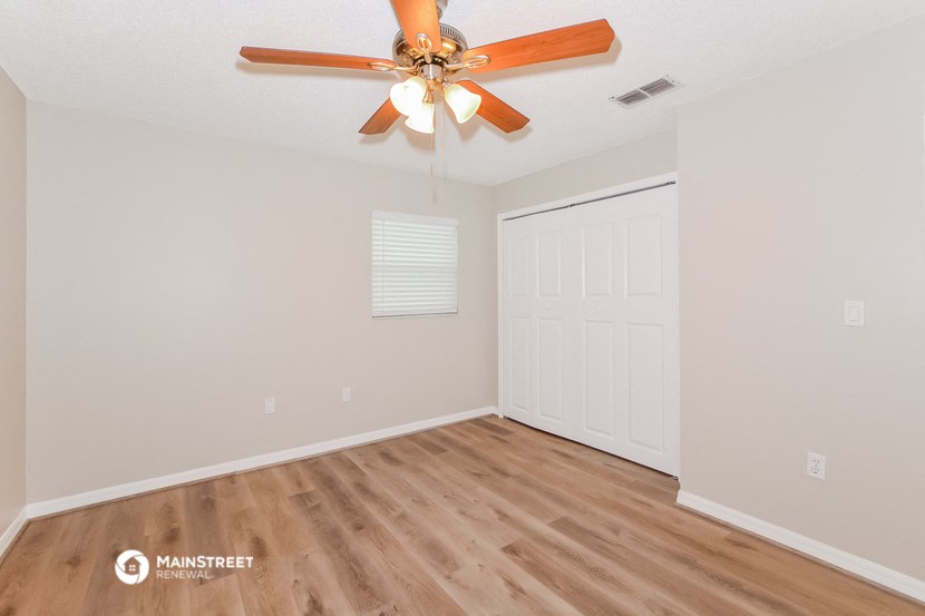 the spacious living room of our two bedroom apartment at university heights affordable housing