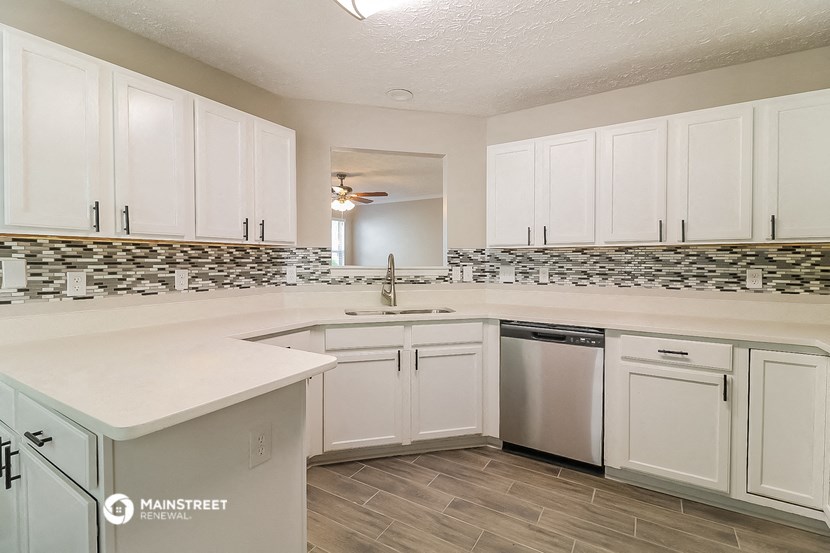 the kitchen of our two bedroom apartment at university estates