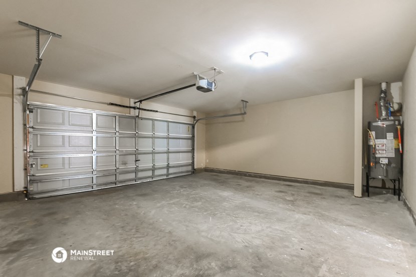 the garage is empty and ready to be remodeled