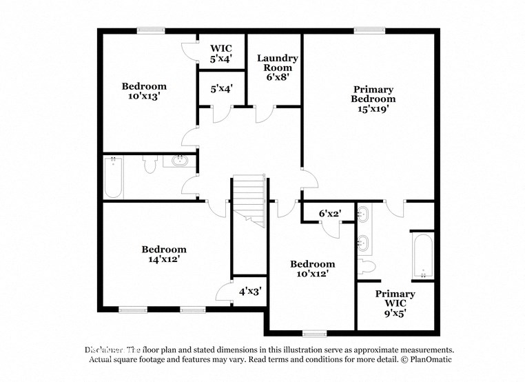 this floor plan is an approximation of the floor plan for a 1 bedroom apartment