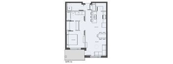 SUITE C2 - 1 Bed, 1 Bath, Den
