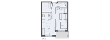 SUITE C - 1 Bed, 1 Bath, Den