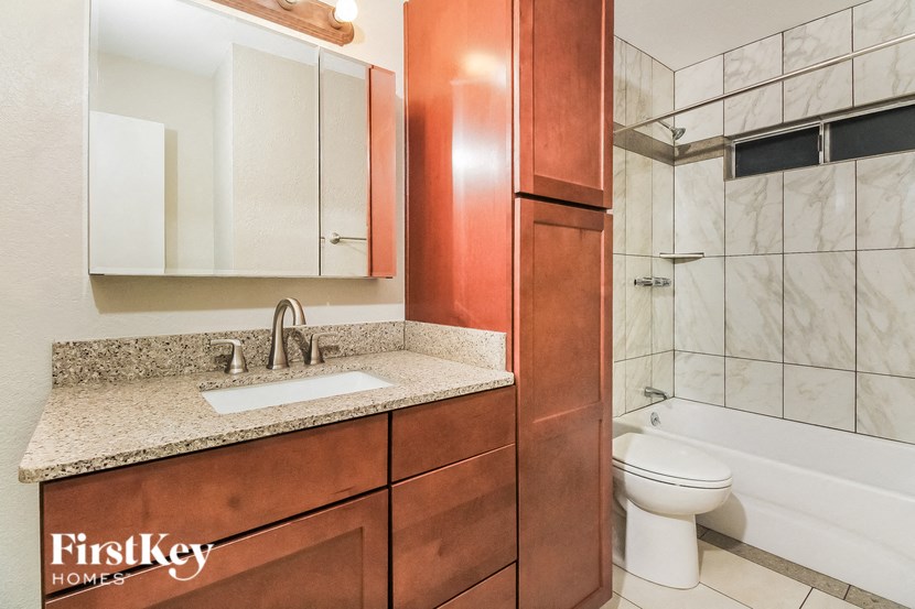 a bathroom with a sink and a toilet