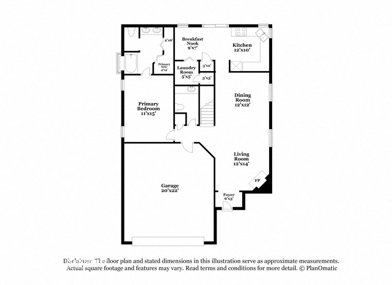 the floor plan of the third level of the residence