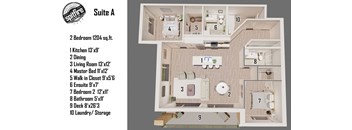 Suite A 2 Bedrooms 2 Washrooms