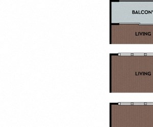 11F3A Floor Plan Herndon Apartments for rent - Passport Apartments - 11F3A Floor Plan 743-803 SF