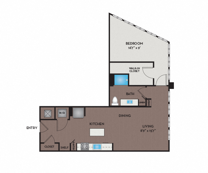 Herndon Apartments for rent - Passport Apartments - 11F9A Floor Plan 874 to 875 SF