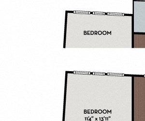 22F2A Floor Plan Herndon Apartments for rent - Passport Apartments - 22F2A Floor Plan 1086-1116 SF