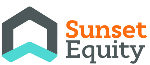 the logo for sunset equity with the sunset equity logo