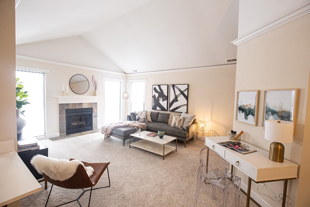 Spacious living room | Novi, Mi Apartments | River Oaks West in Novi