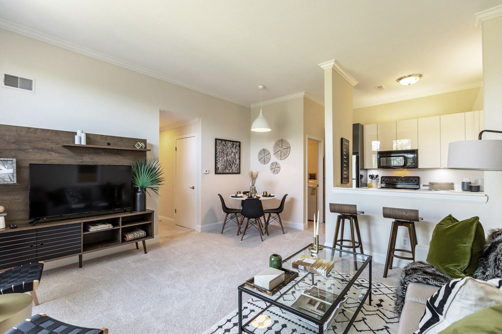 Spacious living room | Novi, Mi Apartments | River Oaks West in Novi