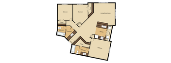 3 Bedrooms, 2 Bathrooms