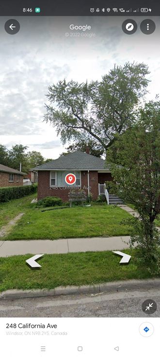 a house with a target sign on the front of it