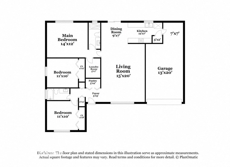 the schematic diagram of the floor plan of the house