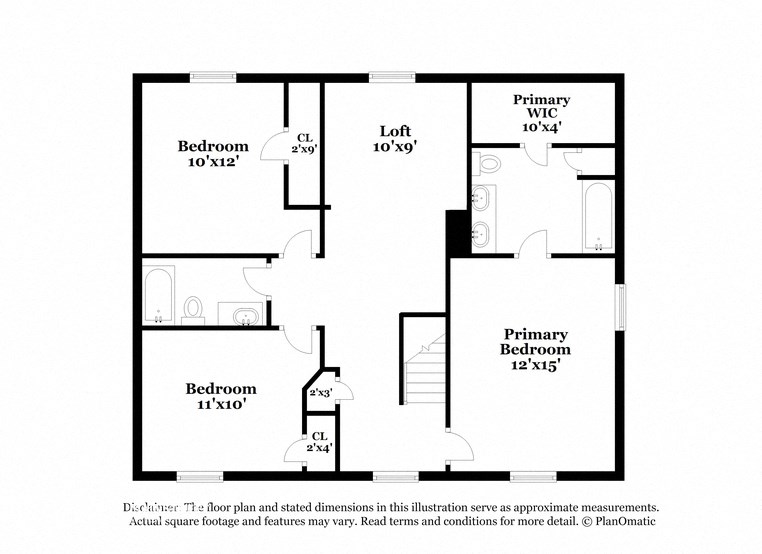 this floor plan is an approximation of the floor plan for a 1 bedroom apartment