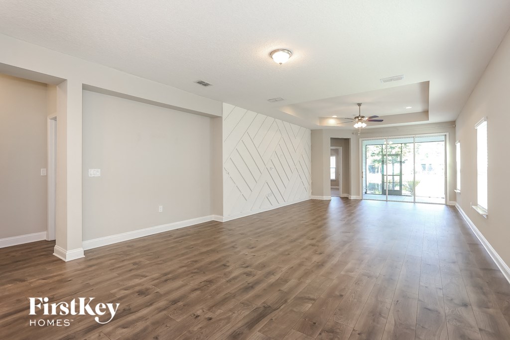 the living room and dining room are spacious and ready for guests to use