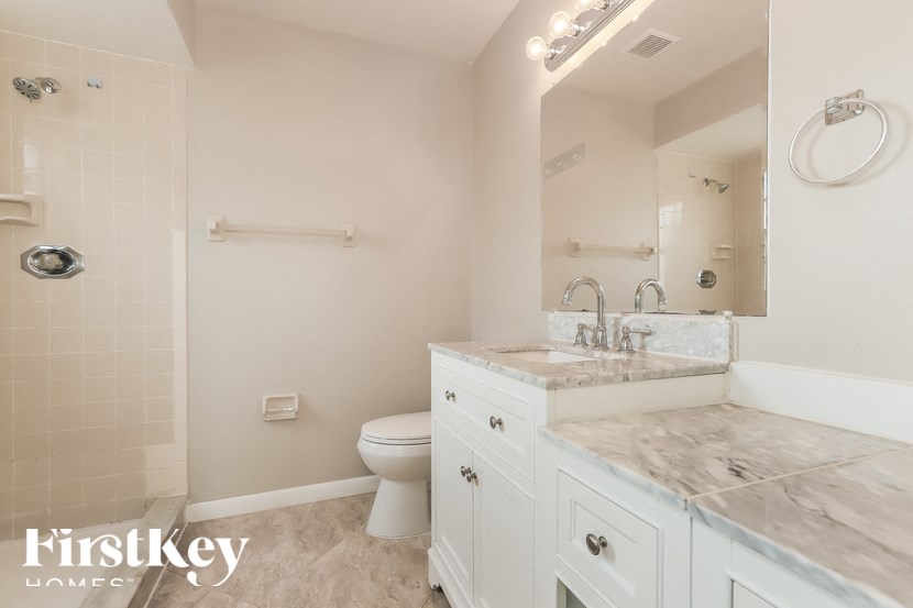 a bathroom with a toilet and a sink and a mirror
