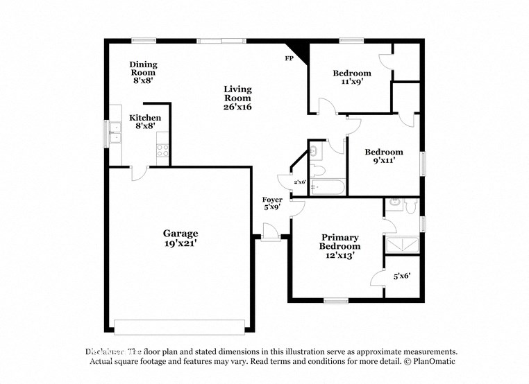 this floor plan is an approximation of the floor plan for a 1 bedroom apartment