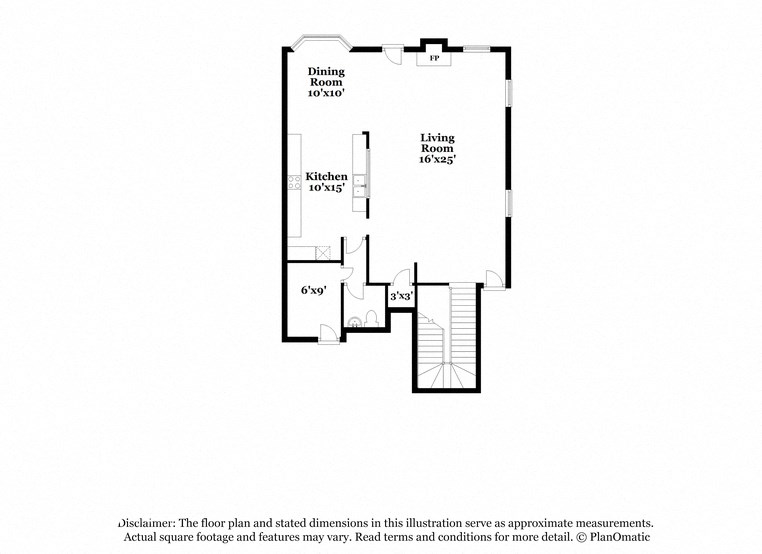 the floor plan and small dimensions in this furnished apartment