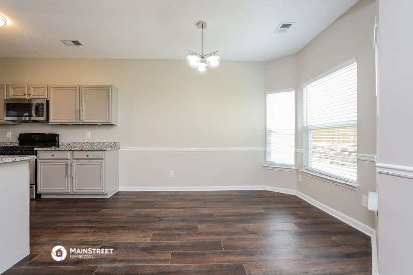 the kitchen and living room of an apartment