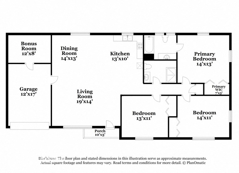 this floor plan is an approximation of our floor plan and may not include all measurements