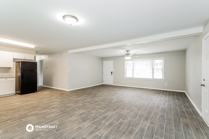 the living room and kitchen are spacious and ready for you to use