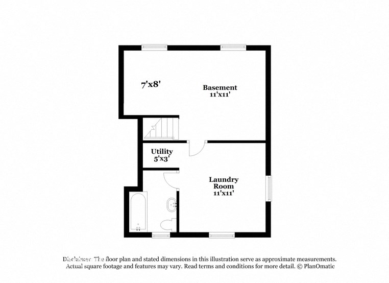 this plan is an approximation of the floor plan for a 1 bedroom apartment