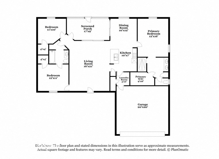 the schematic floor plan of the residence