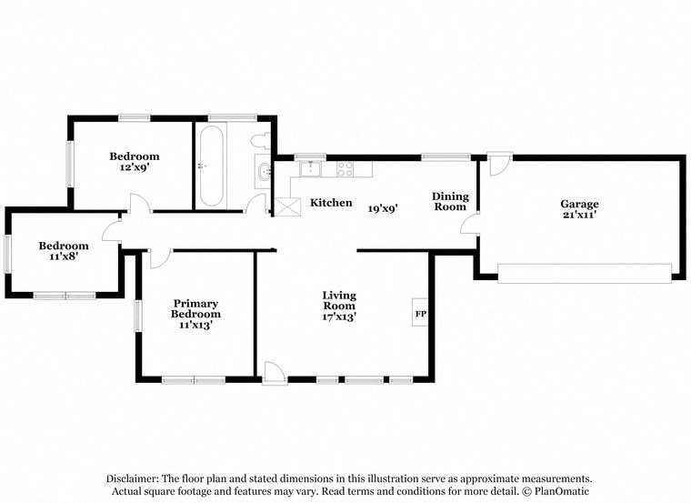 a floor plan and schematic representation of the floorplan and associated bedrooms in this house