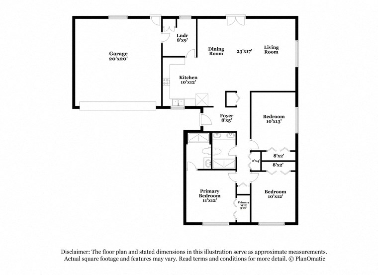 the schematic floor plan of the residence