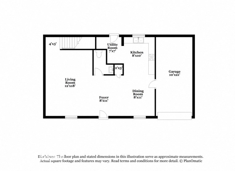 this floor plan is an approximation of our floor plan and may not include all measurements