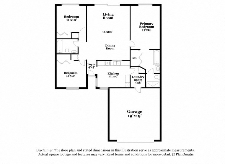 the schematic diagram of the floor plan of the residence