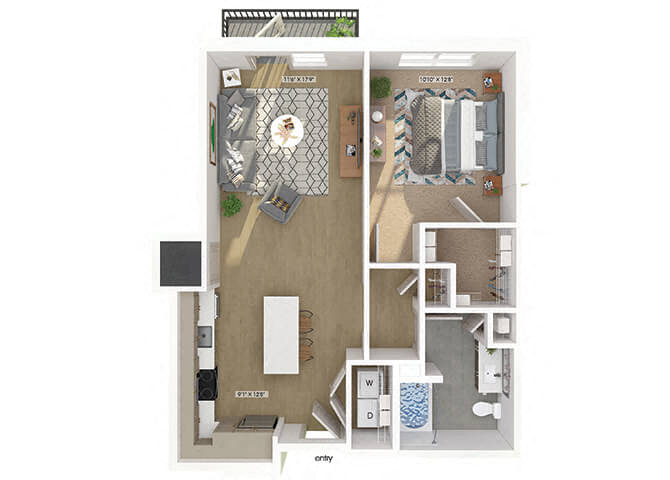 A05 Floorplan Image at The Belhaven Apartments in Alexandria, VA